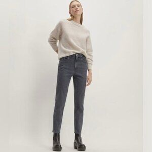 EVERLANE - Curvy Cheeky Straight Skinny Jeans Black Gray Wash Size 23